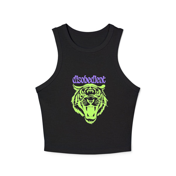Disobedient Tiger Women's Micro Rib Tank Top - Trendy Summer Apparel