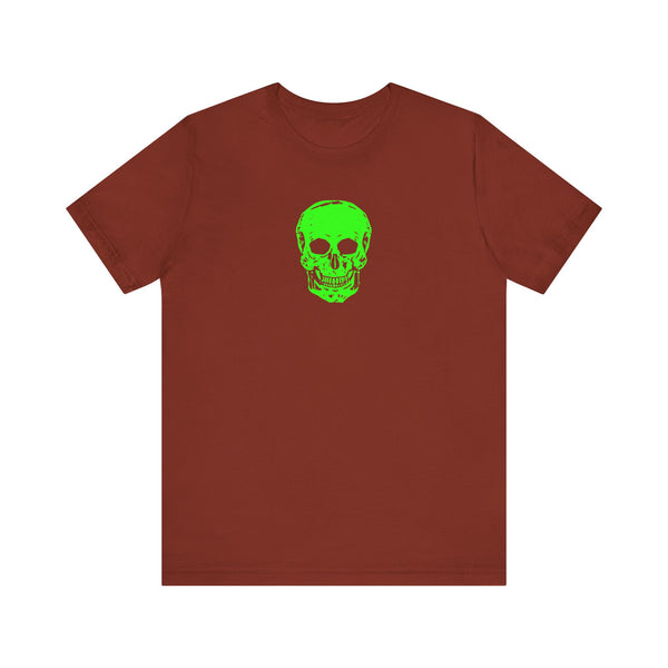 Fugitive Neon Lime Skull Tee - Unisex Jersey Short Sleeve T-Shirt