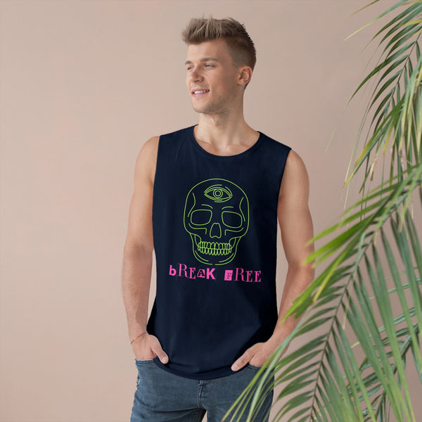 Unisex Barnard Tank - Bohemian Skull Graphic Tee for Festival Vibes