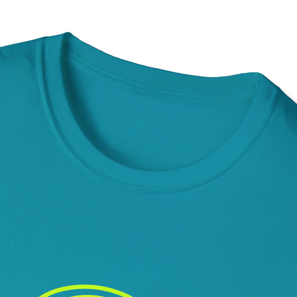 Neon Green Live Free Skull Unisex Softstyle T-Shirt - Edgy Graphic Tee
