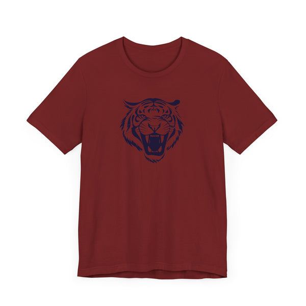 Dark Navy Blue Fugitive Tiger Graphic Tee - Unisex Jersey Short Sleeve Shirt