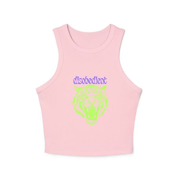 Disobedient Tiger Women's Micro Rib Tank Top - Trendy Summer Apparel
