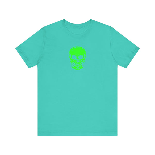 Fugitive Neon Lime Skull Tee - Unisex Jersey Short Sleeve T-Shirt