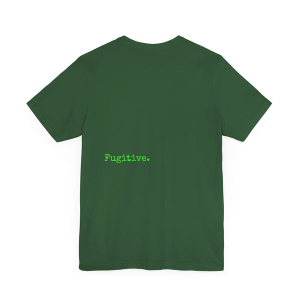 Unisex Neon Green Skull Graphic Tee - "Fugitive"