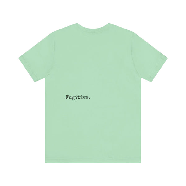 Dark Navy Blue Tiger Graphic Tee - Unisex Short Sleeve Shirt with 'Fugitive' Design