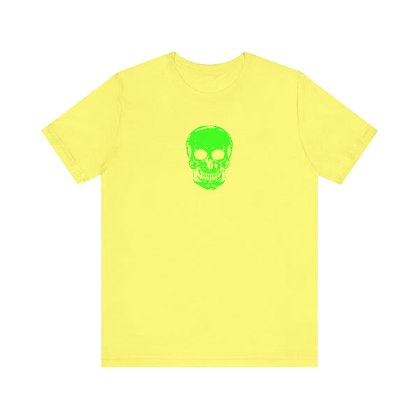 Fugitive Neon Lime Skull Tee - Unisex Jersey Short Sleeve T-Shirt