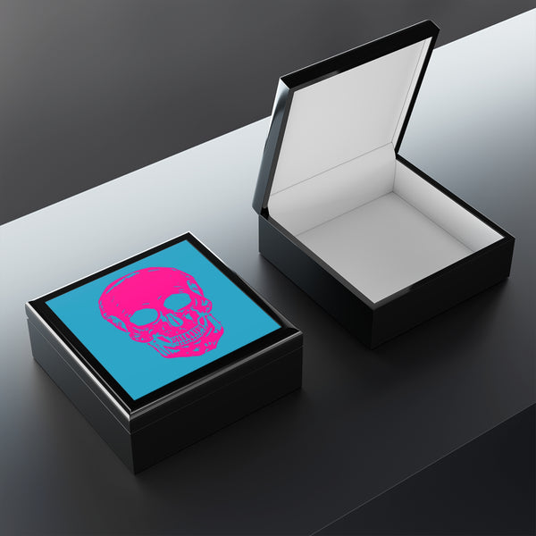 VIBRANT NEON PINK SKULL Jewelry Box - Unique Storage for Accessories