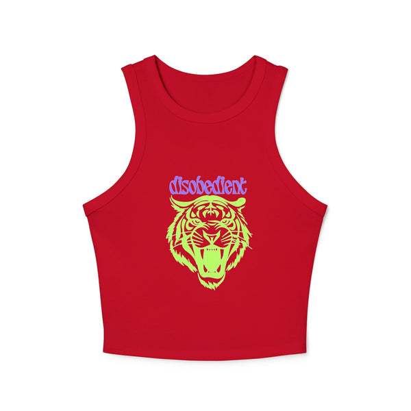 Disobedient Tiger Women's Micro Rib Tank Top - Trendy Summer Apparel