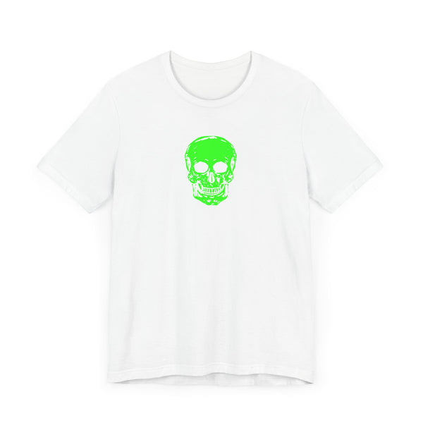 Fugitive Neon Lime Skull Tee - Unisex Jersey Short Sleeve T-Shirt
