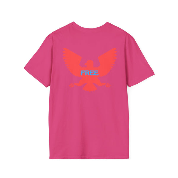 Unisex Softstyle T-Shirt - Vintage Eagle Design with 'FREE' Message