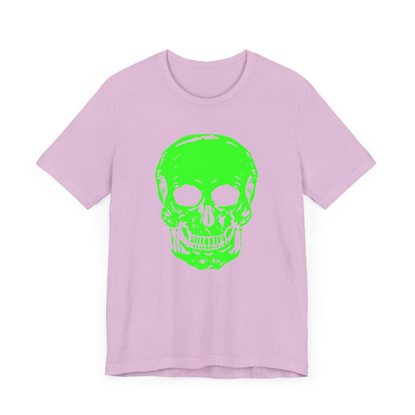 Fugitive Neon Green Skull Graphic Tee - Unisex Jersey Short Sleeve T-Shirt