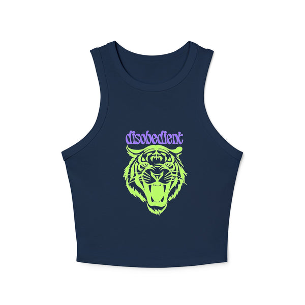 Disobedient Tiger Women's Micro Rib Tank Top - Trendy Summer Apparel