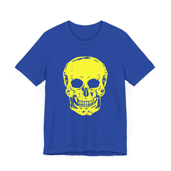 Neon Yellow Fugitive Skull Graphic Tee - Unisex Jersey Short Sleeve