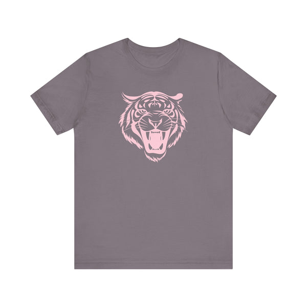Pastel Pink Fugitive Tiger Unisex Tee - Bold Graphic T-Shirt for Statement Style