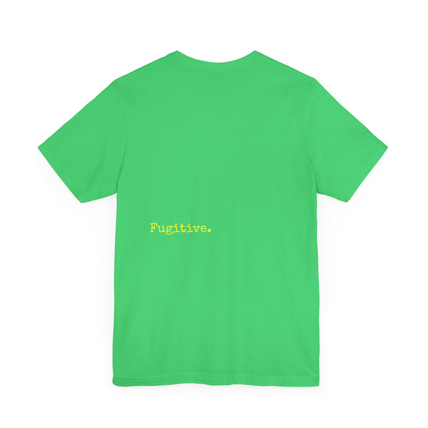 Neon Yellow Skull Graphic Unisex Tee - 'Fugitive.' Statement T-Shirt