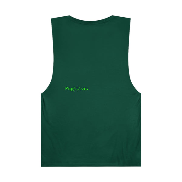 Live Free Neon Green Tiger Unisex Tank Top - Bold Graphic Tee for Adventure Seekers