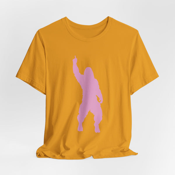 Fugitive Tees - Pink Big Foot Power Stance Front Print Graphic Tee
