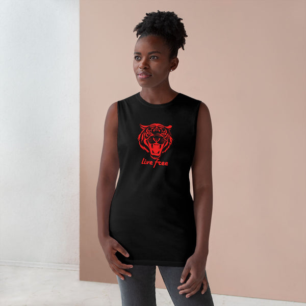 Live Free Tiger Unisex Tank Top