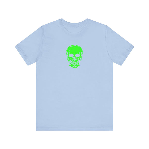 Lime Green Neon Skull Graphic Tee - Fugitive Statement Unisex Jersey Shirt