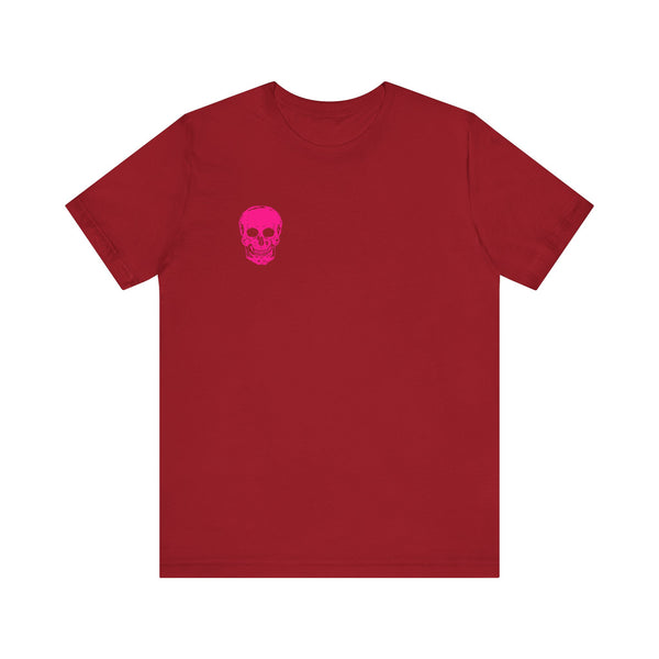 FUGITIVE TEES | NEON PINK MINI SKULL TEE