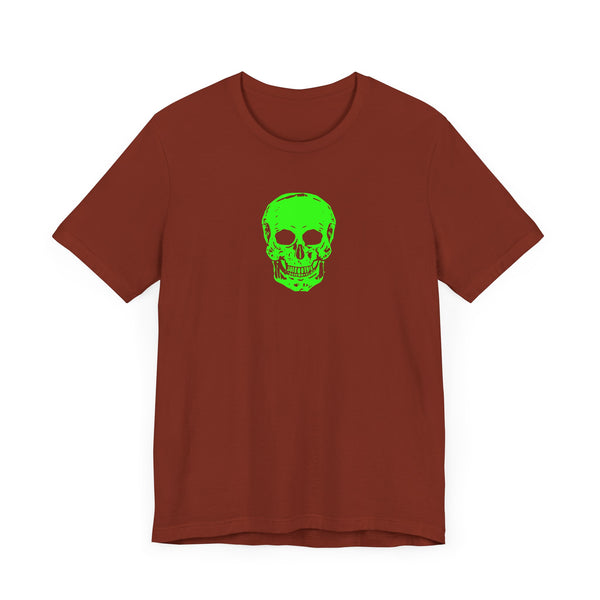 Fugitive Neon Lime Skull Tee - Unisex Jersey Short Sleeve T-Shirt