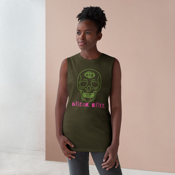 Unisex Barnard Tank - Bohemian Skull Graphic Tee for Festival Vibes