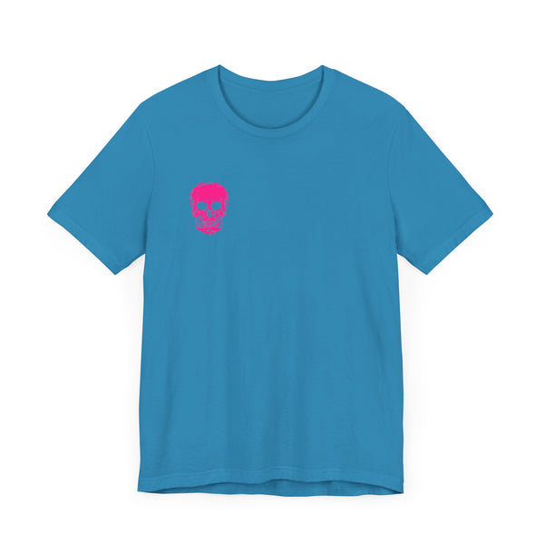FUGITIVE TEES | NEON PINK MINI SKULL TEE
