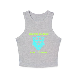 Rebel Tiger Women's Racer Tank Top - Trendy Micro Rib Style