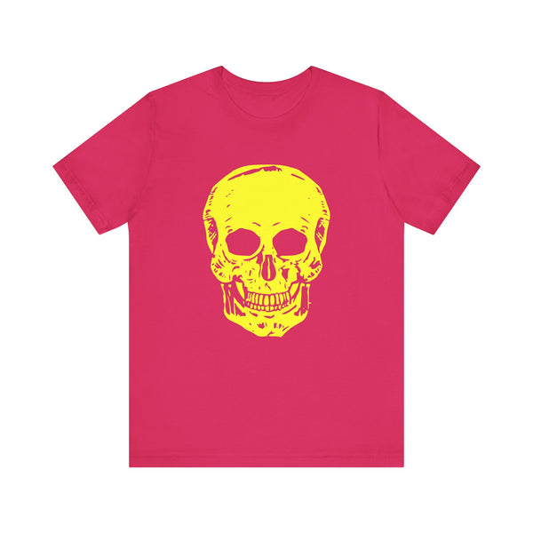 Neon Yellow Fugitive Skull Graphic Tee - Unisex Jersey Short Sleeve