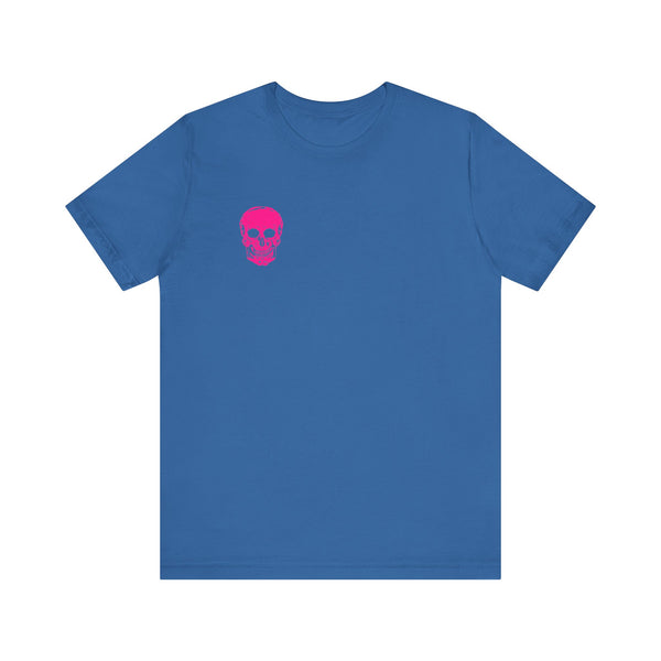 FUGITIVE TEES | NEON PINK MINI SKULL TEE
