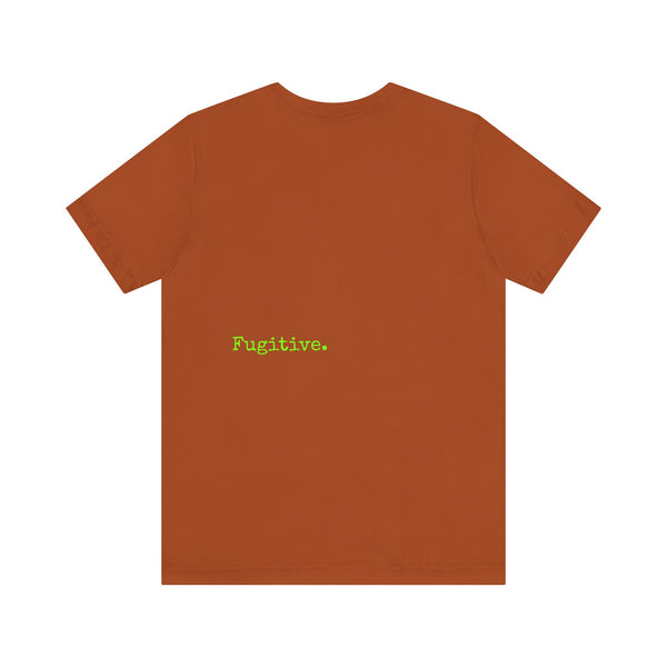 Chic Neon Lime Green Skull Graphic Tee - 'Fugitive.' Unisex Jersey T-Shirt