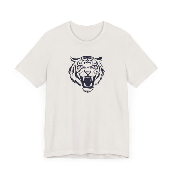 Dark Navy Blue Fugitive Tiger Graphic Tee - Unisex Jersey Short Sleeve Shirt