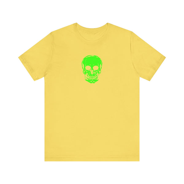 Fugitive Neon Lime Skull Tee - Unisex Jersey Short Sleeve T-Shirt