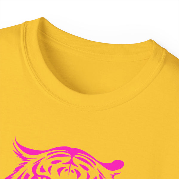 Neon Pink Live Free Tiger Graphic Tee - Unisex Ultra Cotton T-Shirt