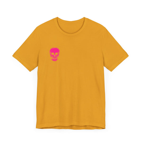 FUGITIVE TEES | NEON PINK MINI SKULL TEE