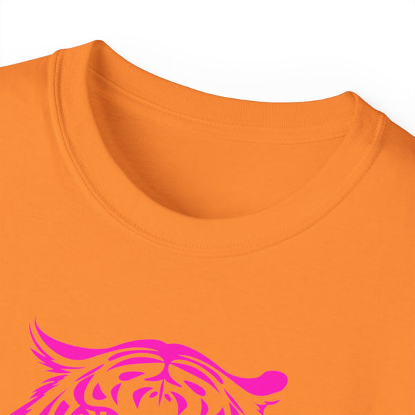 Neon Pink Live Free Tiger Graphic Tee - Unisex Ultra Cotton T-Shirt