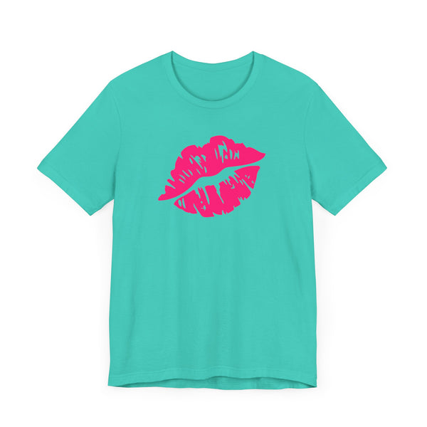 FUGITIVE TEES | NEON PINK KISS ME, DON’T MISS TEE