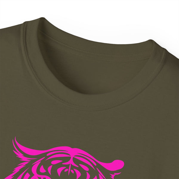 Neon Pink Live Free Tiger Graphic Tee - Unisex Ultra Cotton T-Shirt