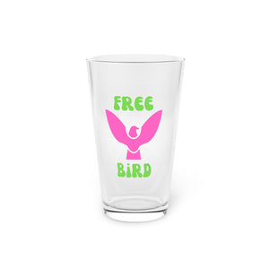 16oz Fugitive Tiger Pint Glass with vibrant design, perfect for wild nights and entertaining.