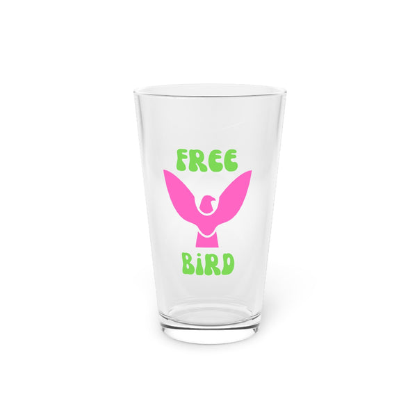 16oz Fugitive Tiger Pint Glass with vibrant design, perfect for wild nights and entertaining.