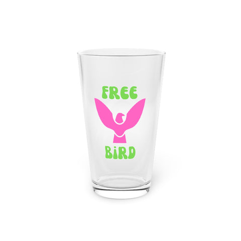 16oz Fugitive Tiger Pint Glass with vibrant design, perfect for wild nights and entertaining.