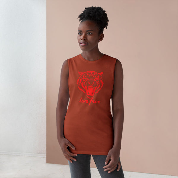Live Free Unisex Tiger Tank Top