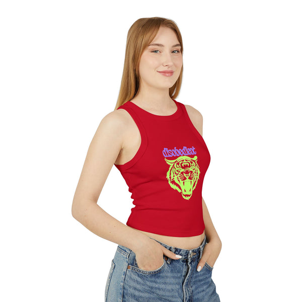 Disobedient Tiger Women's Micro Rib Tank Top - Trendy Summer Apparel