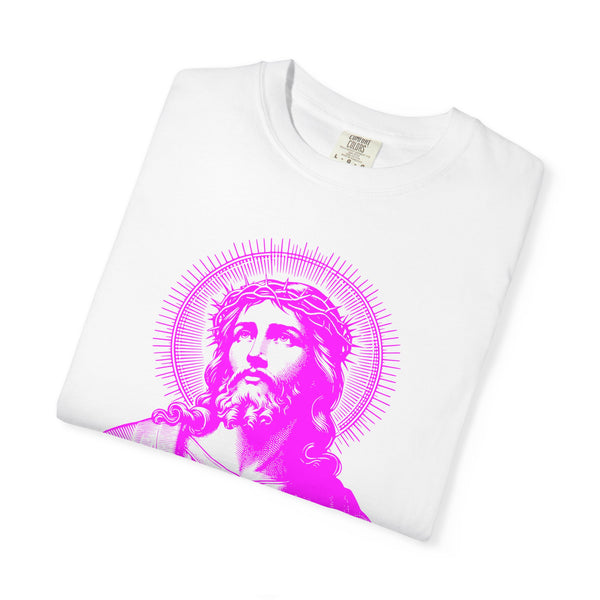 FUGITIVE TEES | SACRED NEON MAGENTA JESUS FREQUENCY TEE