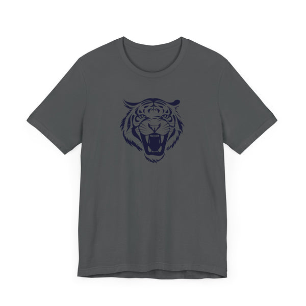 Dark Navy Blue Fugitive Tiger Graphic Tee - Unisex Jersey Short Sleeve Shirt