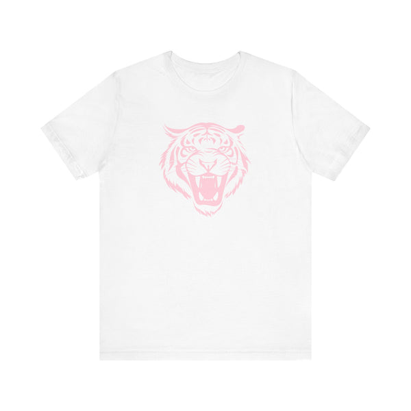 Pastel Pink Fugitive Tiger Unisex Tee - Bold Graphic T-Shirt for Statement Style