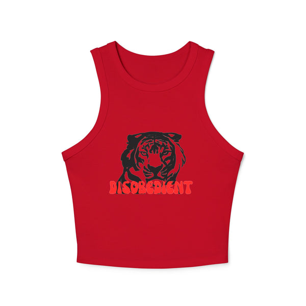 Disobedient Tiger Women's Micro Rib Racer Tank Top – Trendy Summer Apparel
