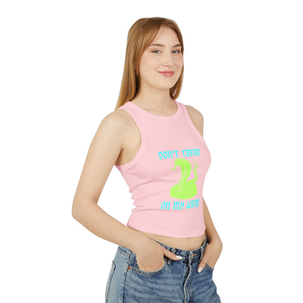 Trendy Women's Racer Tank Top - 'Don't Tread on My Weird'