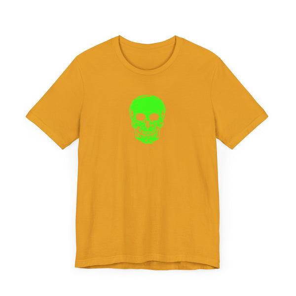 Fugitive Neon Lime Skull Tee - Unisex Jersey Short Sleeve T-Shirt