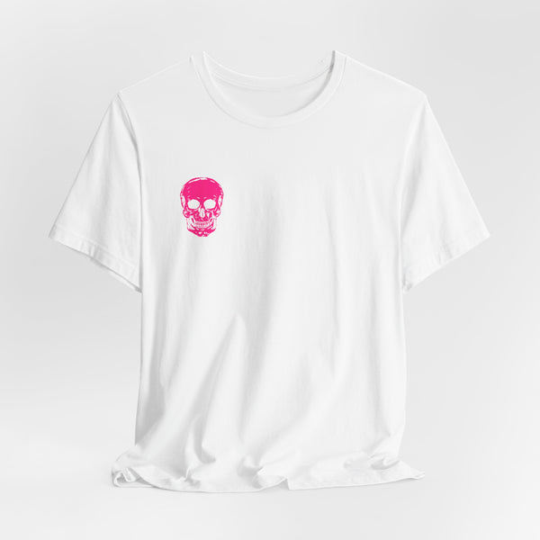 FUGITIVE TEES | NEON PINK MINI SKULL TEE
